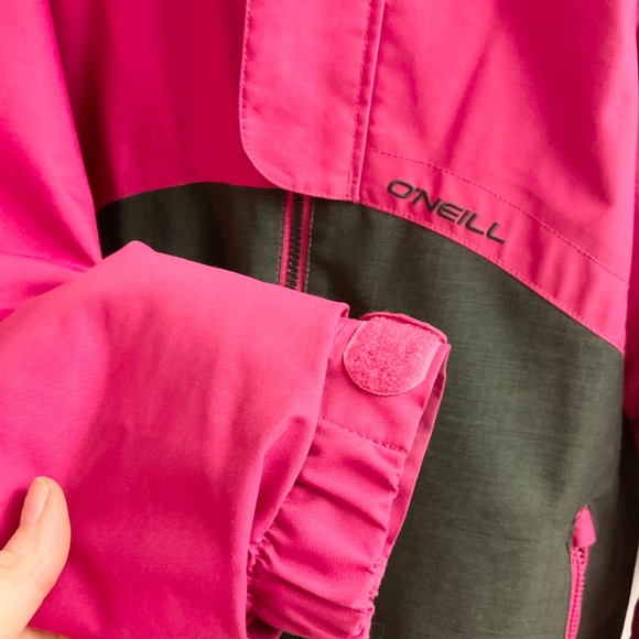 Medium Womens O’Neil Snowboard Ski Red Jacket Winter Warm Zipper Water Resistant - Picture 6 of 11